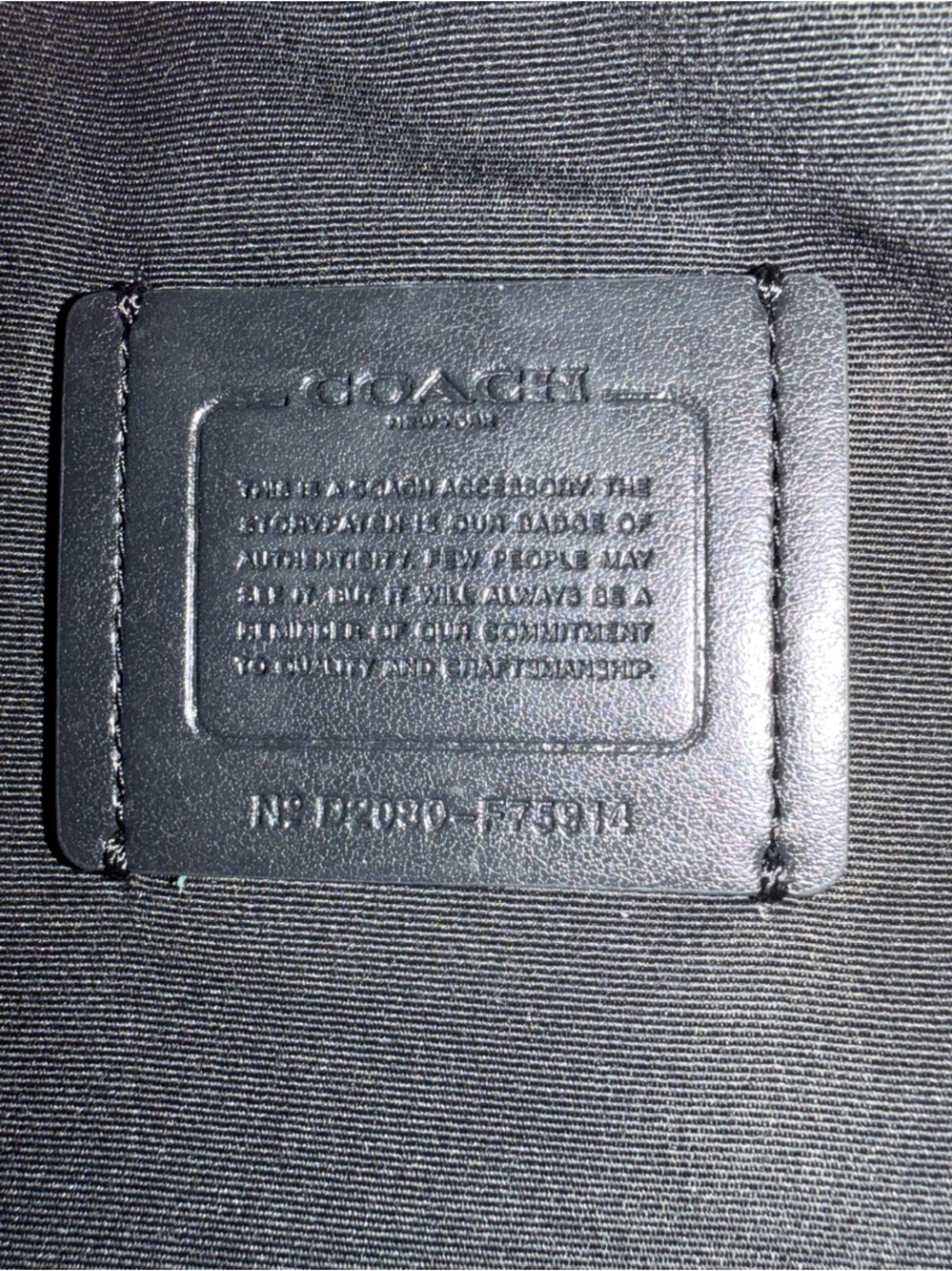 Coach Black Embossed Signature Leather Wristlet Clutch - Picture 2 of 6